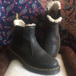 Dr.Martens Leonore Fur Lined Black size 6 US